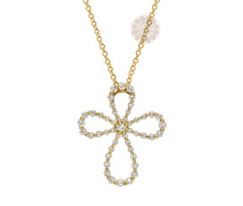 Vogue Crafts and Designs Pvt. Ltd. manufactures Diamond Flower Pendant at wholesale price.